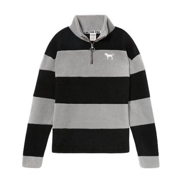 PINK Victoria's Secret Sweaters - Victoria secret pink fleece half zip pull over